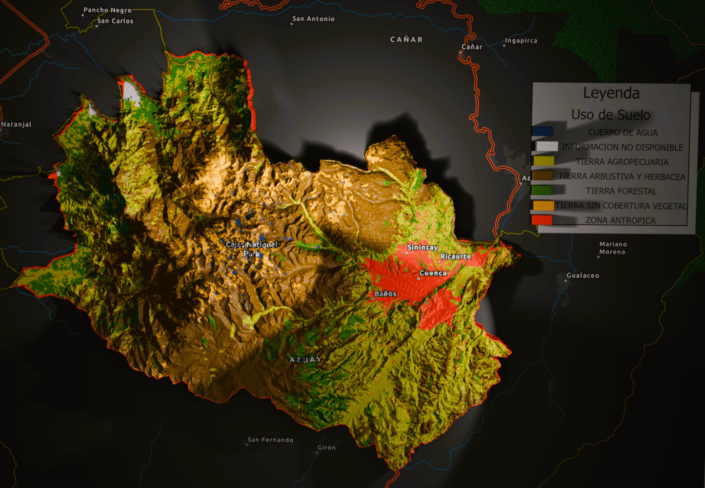 Render 3D de Cuenca