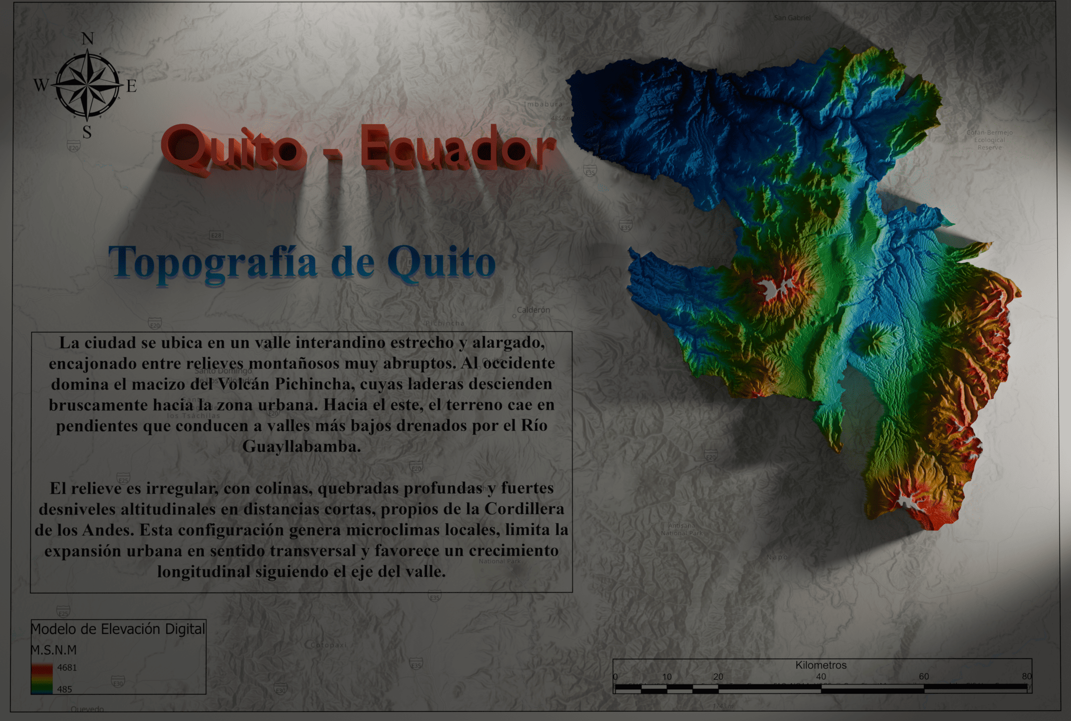 Render 3D de Quito